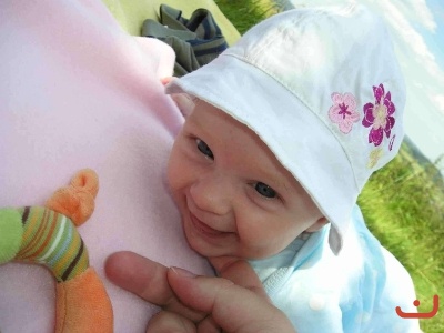 Hanna-Sophie im Alter von 12 Wochen 